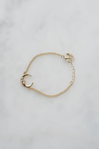 Bracelet à breloques lune