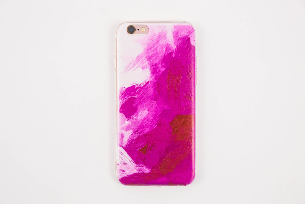 Coque iPhone 6 Plus peinte en rose